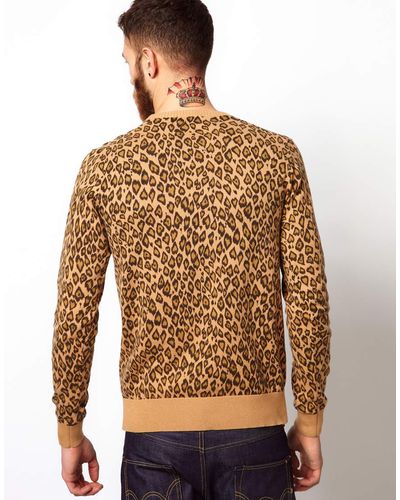 YMC Sweater with Leopard Print - Natural