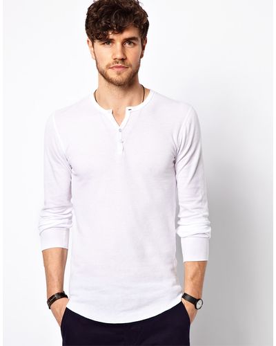 American Apparel Henley Top - White
