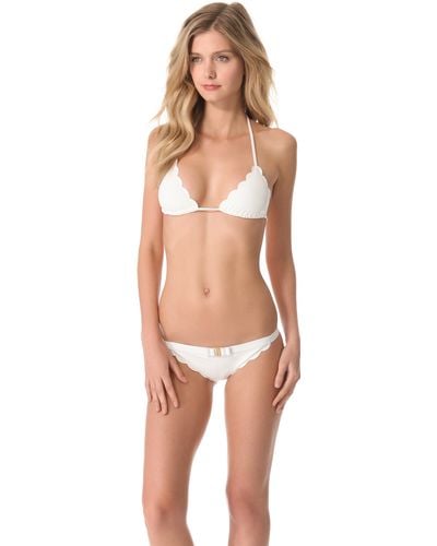 Chloé Scalloped Triangle Bikini - White
