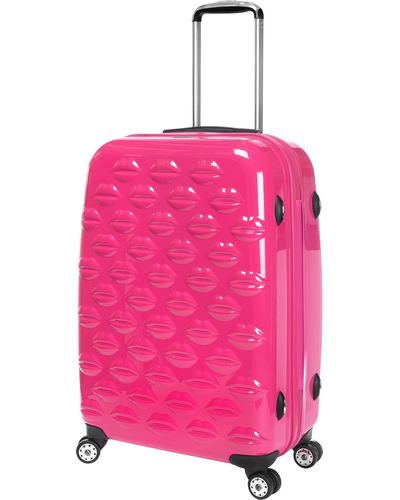 Lulu Guinness Lips Fourwheel Suitcase 55cm - Pink