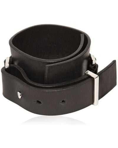 Balmain Leather Wrap Bracelet - Black