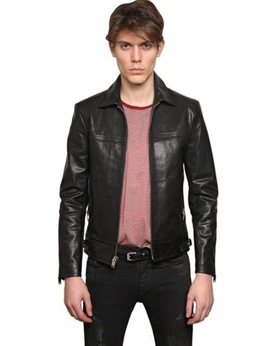 Saint Laurent Plongé Nappa Leather Jacket - Black