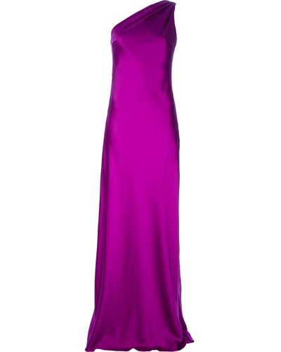 Ralph Lauren One Shoulder Gown - Purple