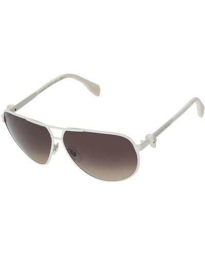 Alexander McQueen Aviator Sunglasses - White