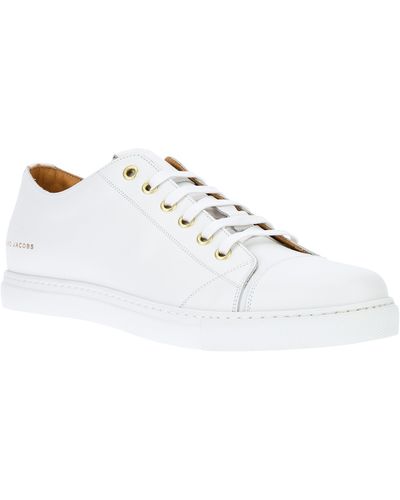 Marc Jacobs Leather Lace-Up Sneaker - White