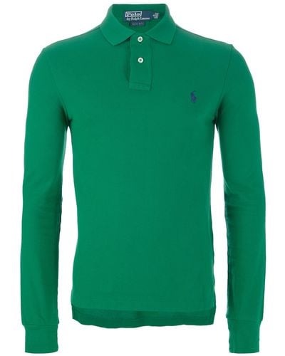 Ralph Lauren Blue Label Long Sleeve Polo Shirt - Green