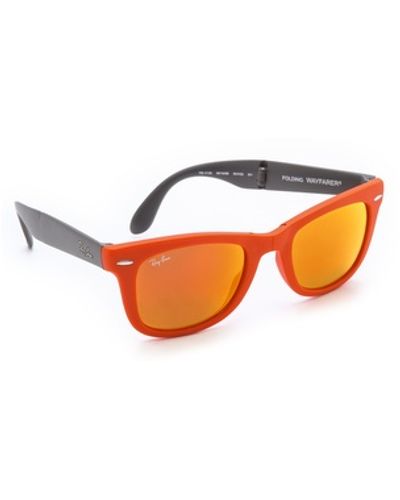 Ray-Ban Folding Wayfarer Sunglasses - Orange