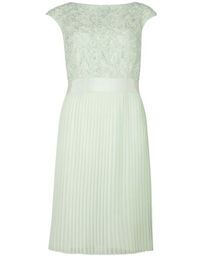 Ted Baker Aliana Lace Detail Button Back Dress - Green