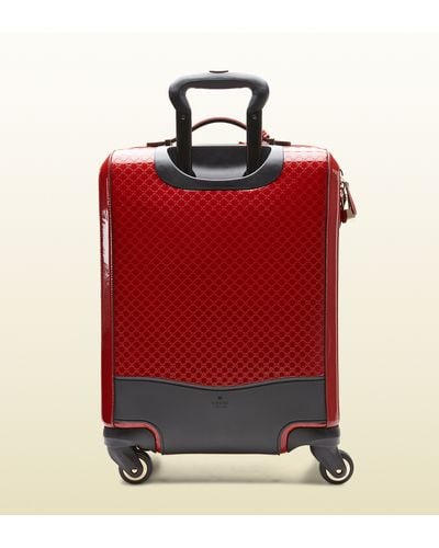 Gucci Microssima Patent Leather Carry-on Suitcase - Red