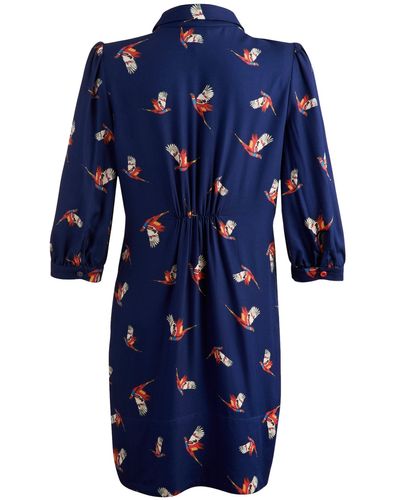 Joules Wickmere Pheasant Dress - Blue