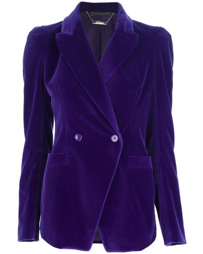 Alexander McQueen Velvet Blazer - Purple