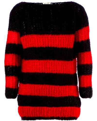 Saint Laurent Striped Sweater - Red