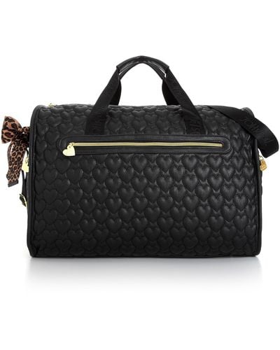 Betsey Johnson Quilted Weekender - Black