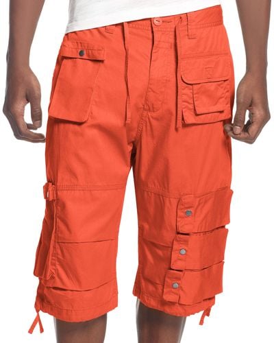 Sean John Box Flight Shorts - Orange