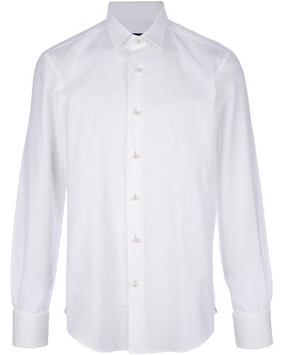 Lanvin Faux Pearl Button Shirt - White