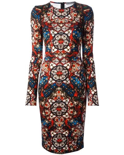 Alexander McQueen Stained Glass Jersey Dress - Multicolor