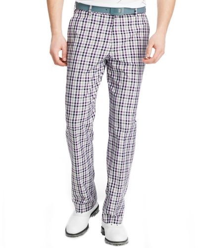 Izod Izod Golf Pants Flat Front Fancy Plaid Pants - Multicolor