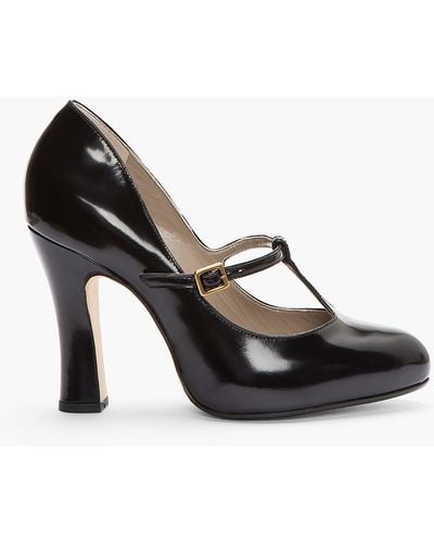 Marc Jacobs Black Patent T_strap Mary_jane Heels