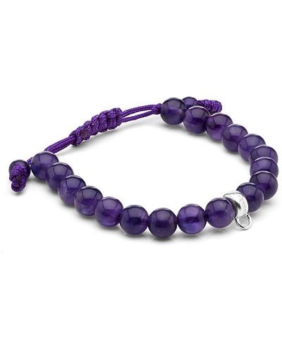 Thomas Sabo Amethyst Bead Charm Bracelet - Purple