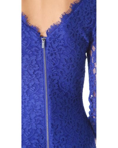 Diane von Furstenberg Fifi Lace Dress - Blue