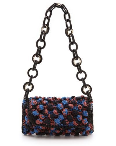 M Missoni Chain Link Woven Shoulder Bag - Metallic