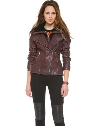Mackage Veruca Leather Jacket - Brown