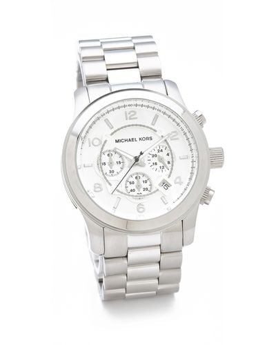 Michael Kors Oversized Watch Silver - Grey