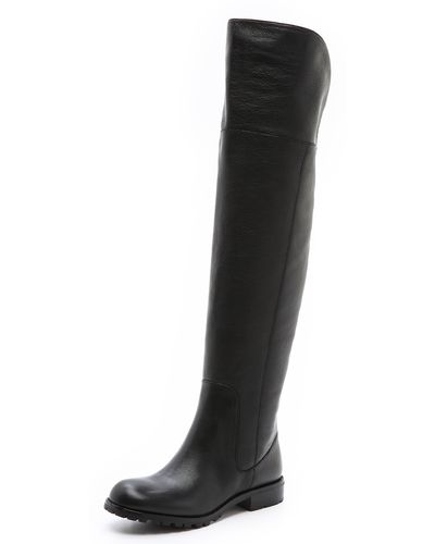 Marc By Marc Jacobs Over The Knee Boots Tall Flat - Black