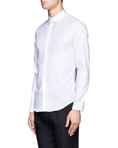 Carven Round Collar Cotton Shirt - White