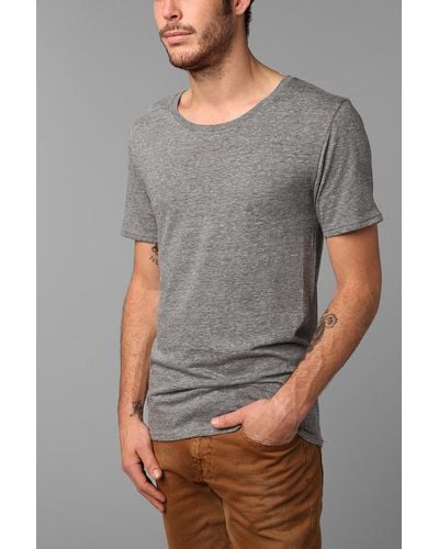 BDG Triblend Wide-Neck Tee - Gray