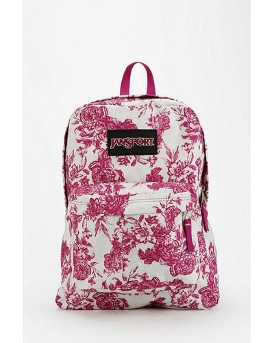 Urban Outfitters Jansport Etoile Floral Print Backpack - Pink