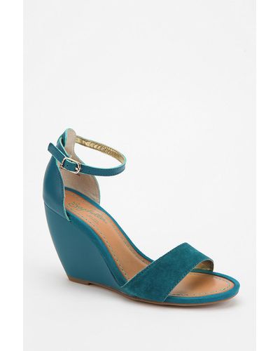 Urban Outfitters Seychelles Thyme Wedge Sandal - Blue