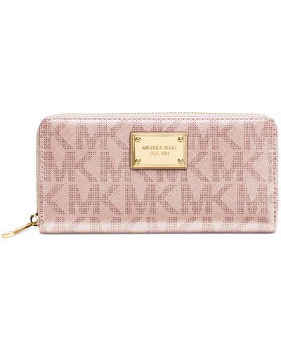 Michael kors metallic rose gold wallet Clearance