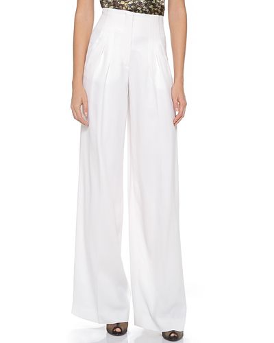 Philosophy Satin Wide Leg Pants - White