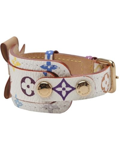 Pre-owned Louis Vuitton Daily Confidential Leather Bracelet In Multicolour
