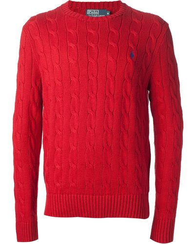 Polo Ralph Lauren Cable Knit Jumper - Red