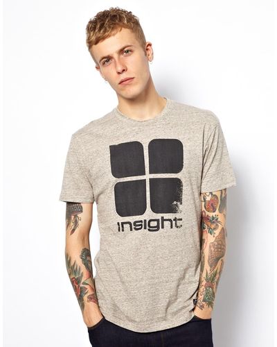 Insight Tshirt Hobo Logo Print - Gray
