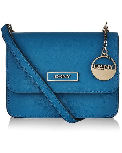 DKNY Saffiano Mini Crossbody Bag - Blue