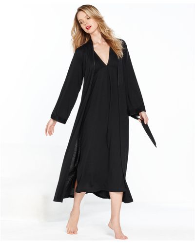 Jones New York Polyester Rayon Robe - Black