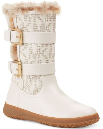 Michael Kors Aaran Cold Weather Faux-Fur Boots  - White