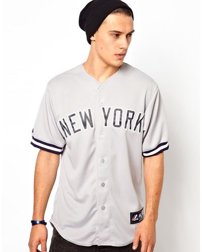 Majestic Ny Yankees Baseball Jersey - Grey