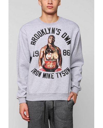 Urban Outfitters Iron Mike Tyson Pullover Sweatshirt - Gray