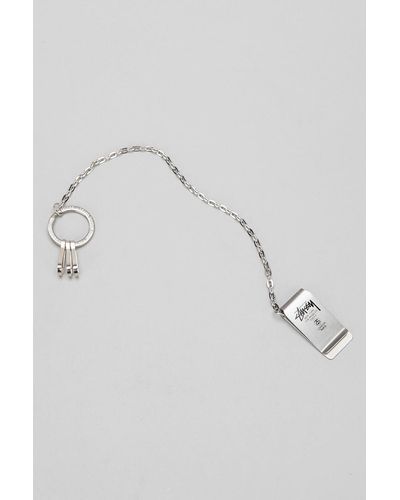 Urban Outfitters Stussy Money Clip Keychain - Metallic