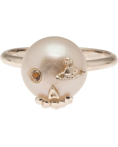 Vivienne Westwood Blanche Skull Ring - White