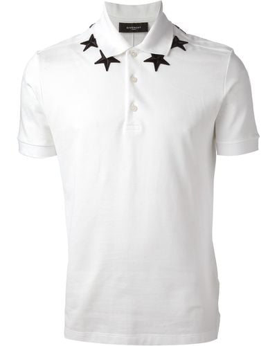 Givenchy Star Print Polo Shirt - White