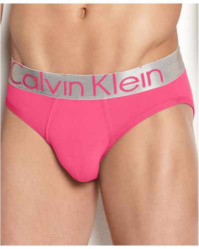 Calvin Klein Steel Microfiber Hip Brief - Pink