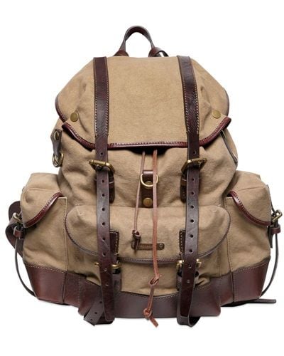 DSquared² Cotton Canvas Leather Backpack - Natural