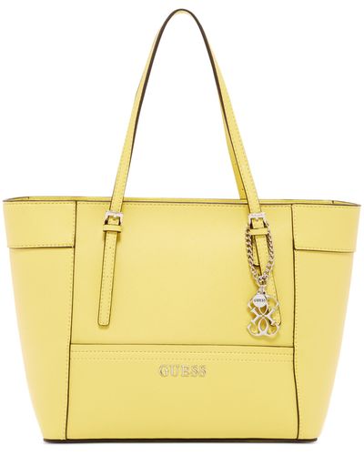 Guess Delaney Small Classic Tote - Yellow