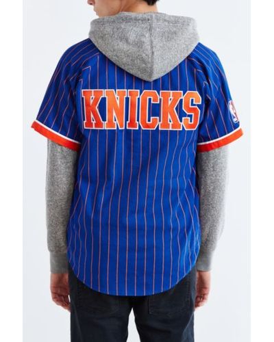 Mitchell & Ness Nba New York Knicks Baseball Jersey - Blue