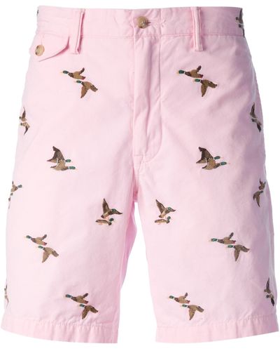 Polo Ralph Lauren Greenwich Embroidered Duck Shorts - Pink